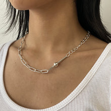Load image into Gallery viewer, Clip + Curb Bead Necklace
