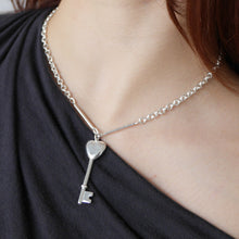 Load image into Gallery viewer, Heart Key Necklace
