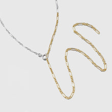 Load image into Gallery viewer, Half Gold Figaro Necklace
