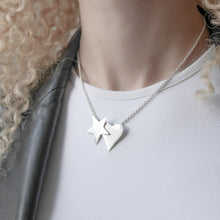 Load image into Gallery viewer, Flat Star + Heart Necklaces
